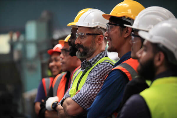 A proud gas detection team.