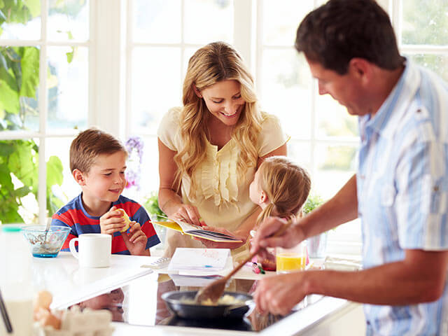 A safe and happy family.
